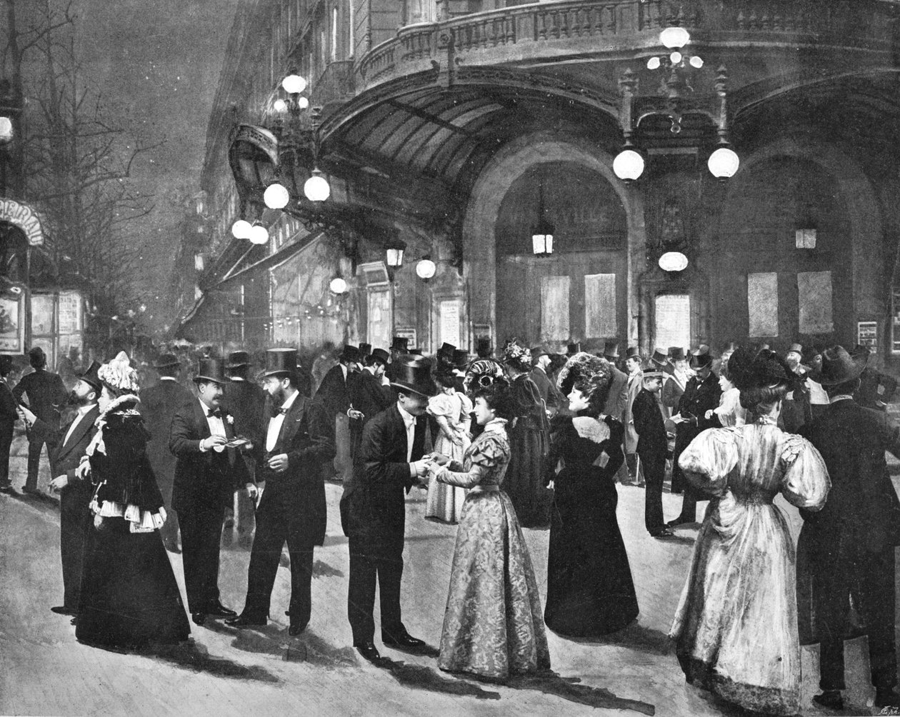 Le Theatre Du Vaudeville - Přívěsek LEntracte, 1900 od Unbekannt