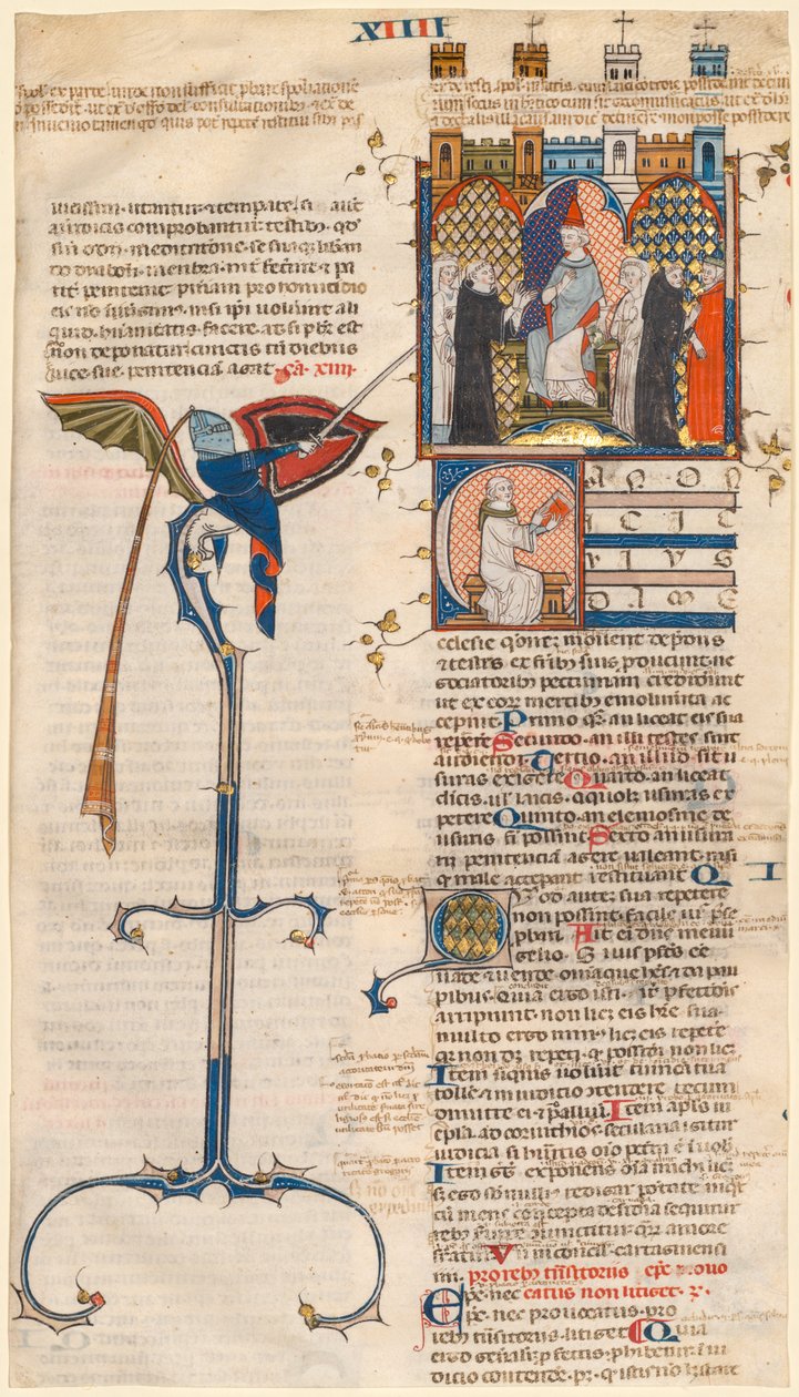 List vyříznutý z decretum od Gratiana: Počáteční C..., c. 1300-1310. od Unbekannt
