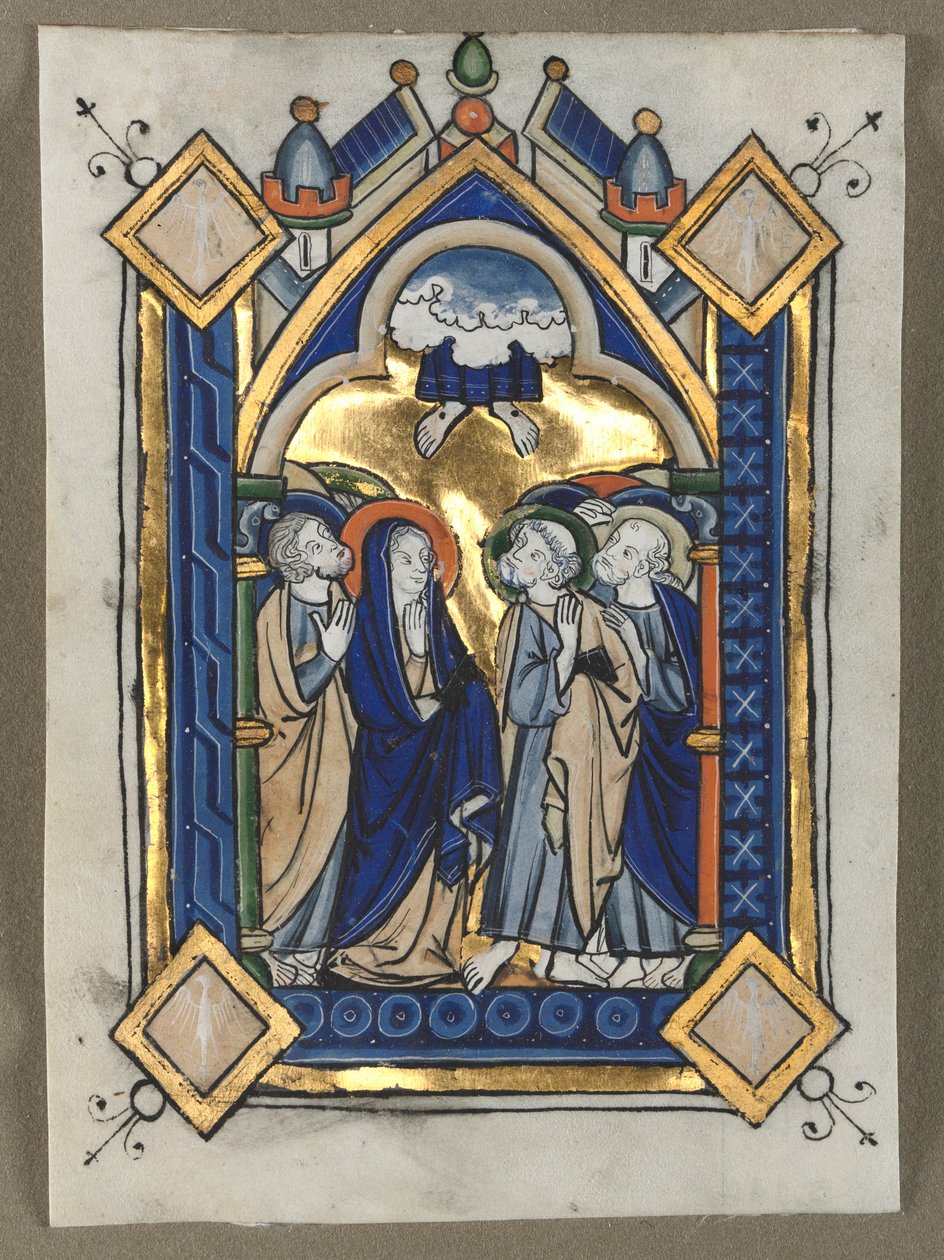 List vyříznutý ze žaltáře: The Ascension, c. 1260. od Unbekannt