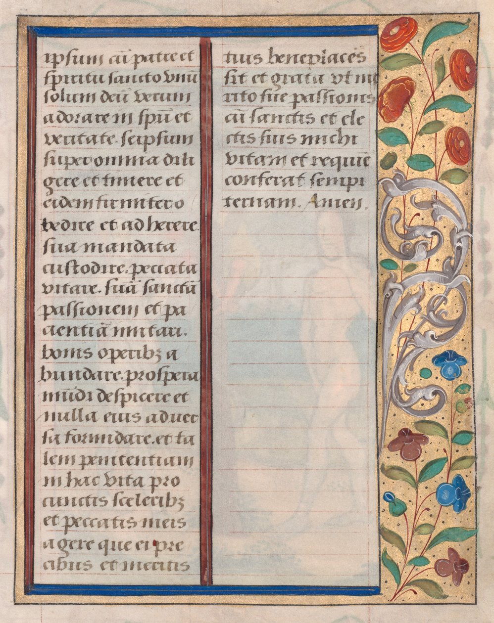 List z knihy hodin: text s ilustrovaným okrajem, c. 1510. od Unbekannt