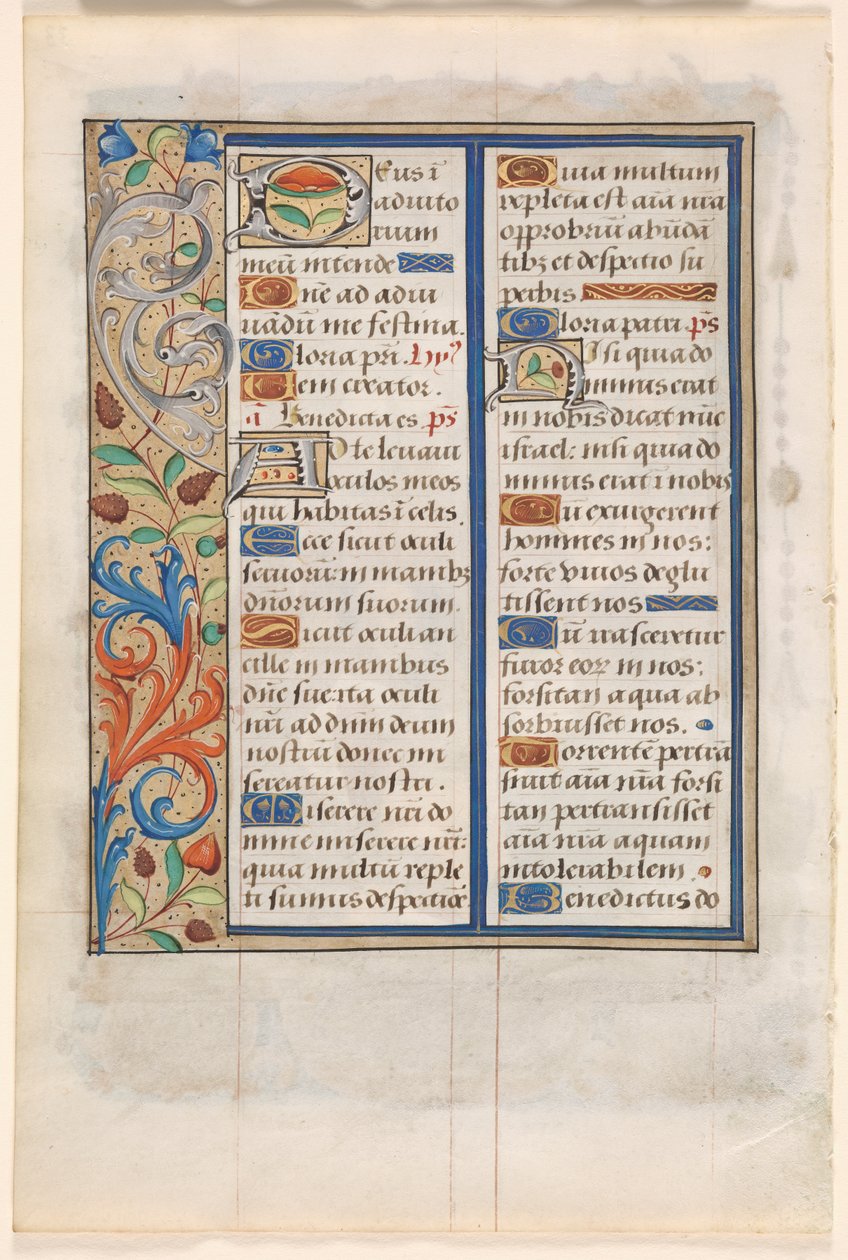 List z knihy hodin: text s ilustrovaným okrajem, c. 1510. od Unbekannt