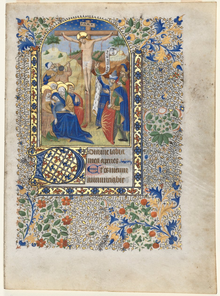 List z knihy hodin: Křížové hodiny ukřižování, c. 1435. od Unbekannt