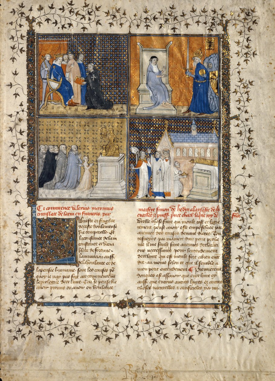 List z rukopisu Valerius Maximus, francouzsky, ca. 1380-90. od Unbekannt