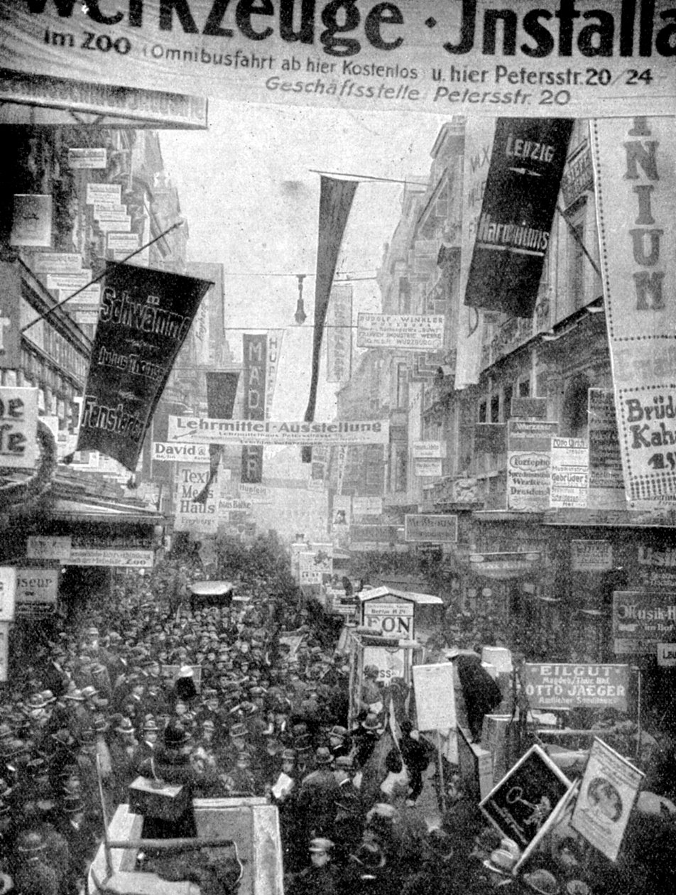Velký reklamní průvod v Lipsku, Lipsko, Německo, 1922 od Unbekannt