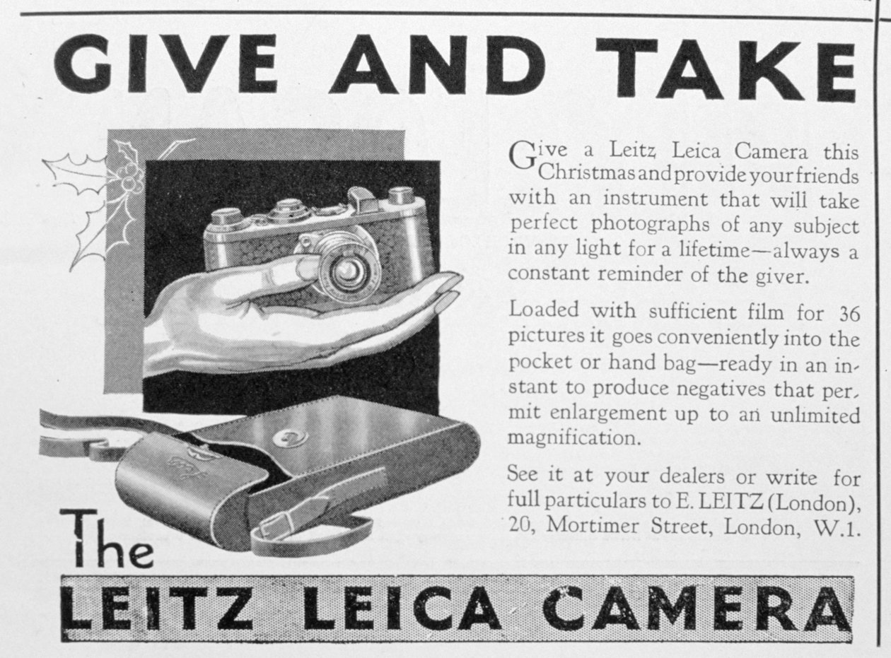 Reklama na fotoaparát Leitz Leica, konec 20. let 20. století od Unbekannt