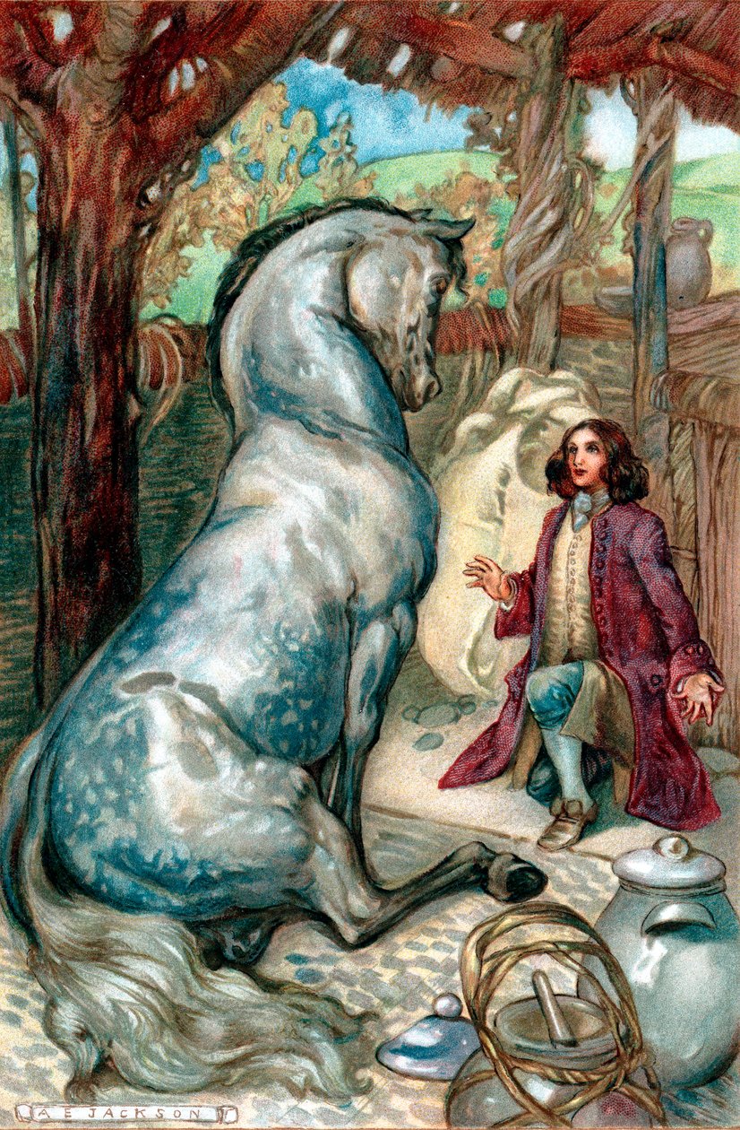 Lemuel Gulliver, vysazený na břeh po vzpouře, se ocitá v království Houyhnhnů od Unbekannt