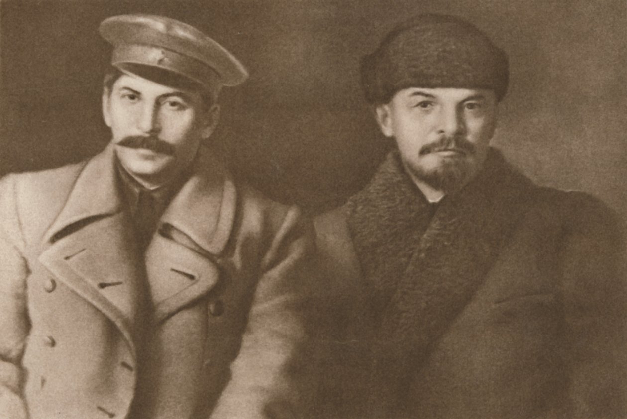Lenin a Stalin, březen 1919, 1939. od Unbekannt