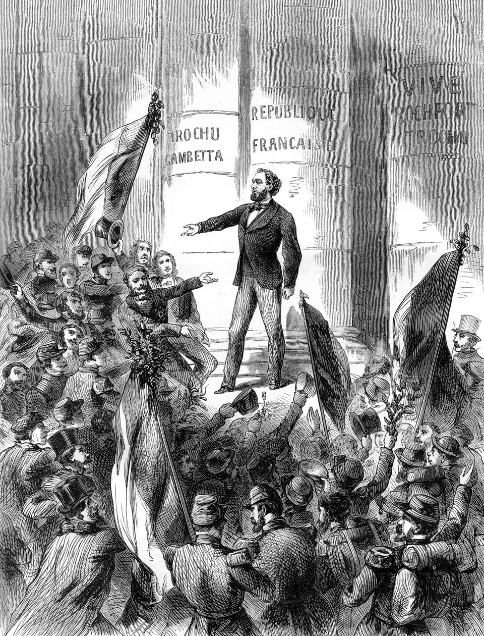 Leon Gambetta vyhlašuje Francouzskou republiku, 4. září 1870 1882-1884 od Unbekannt