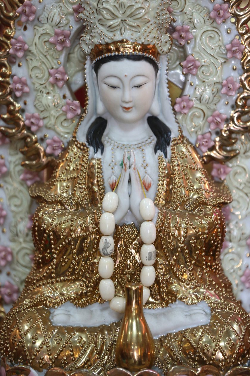 Leong San buddhistický chrám. Socha Guan Yin Bodhisattvy. Singapur od Unbekannt