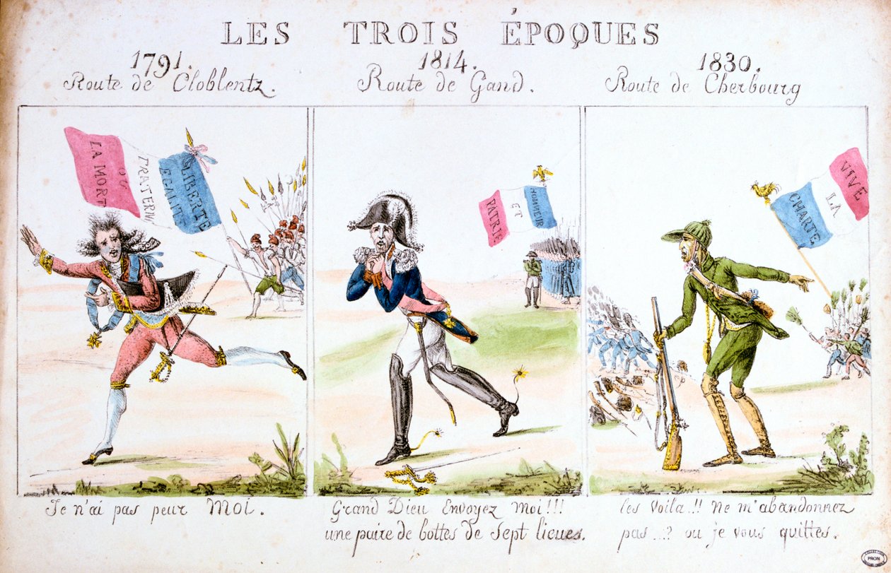Les Trois Epoques, revoluce roku 1830, Paříž od Unbekannt