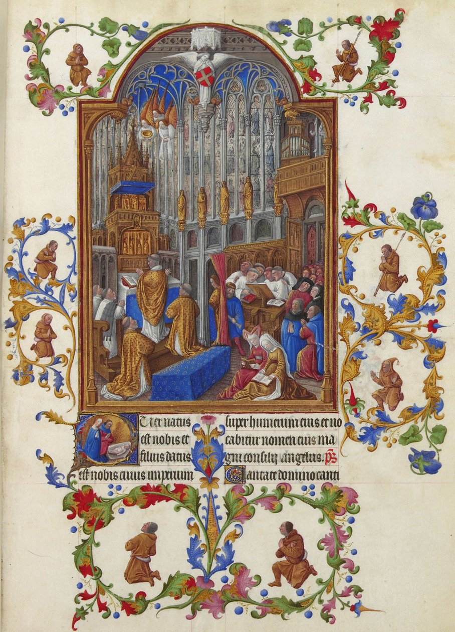 Les Très Riches Heures du Duc de Berry, Folio 158r - Vánoční mše od Unbekannt