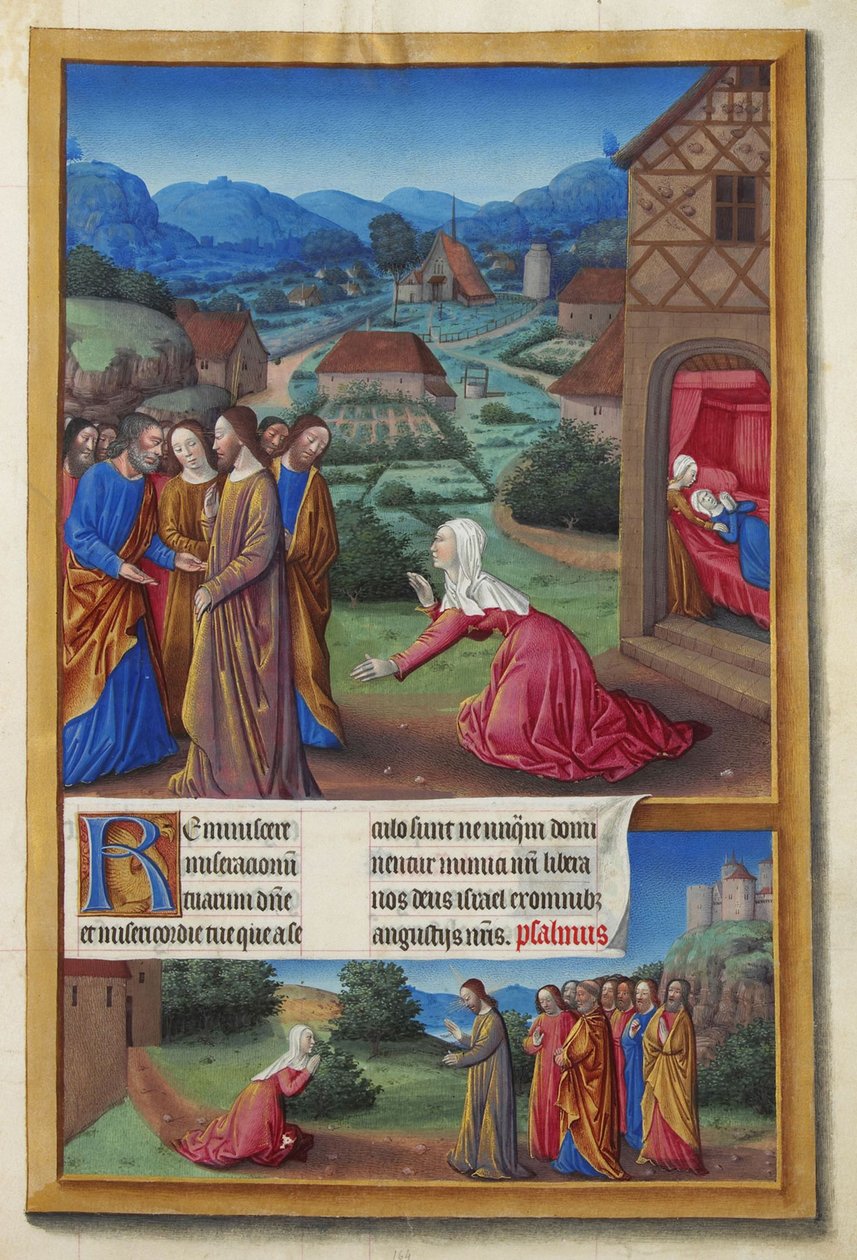 Les Très Riches Heures du Duc de Berry, Folio 164r - The Canaanite Woman od Unbekannt