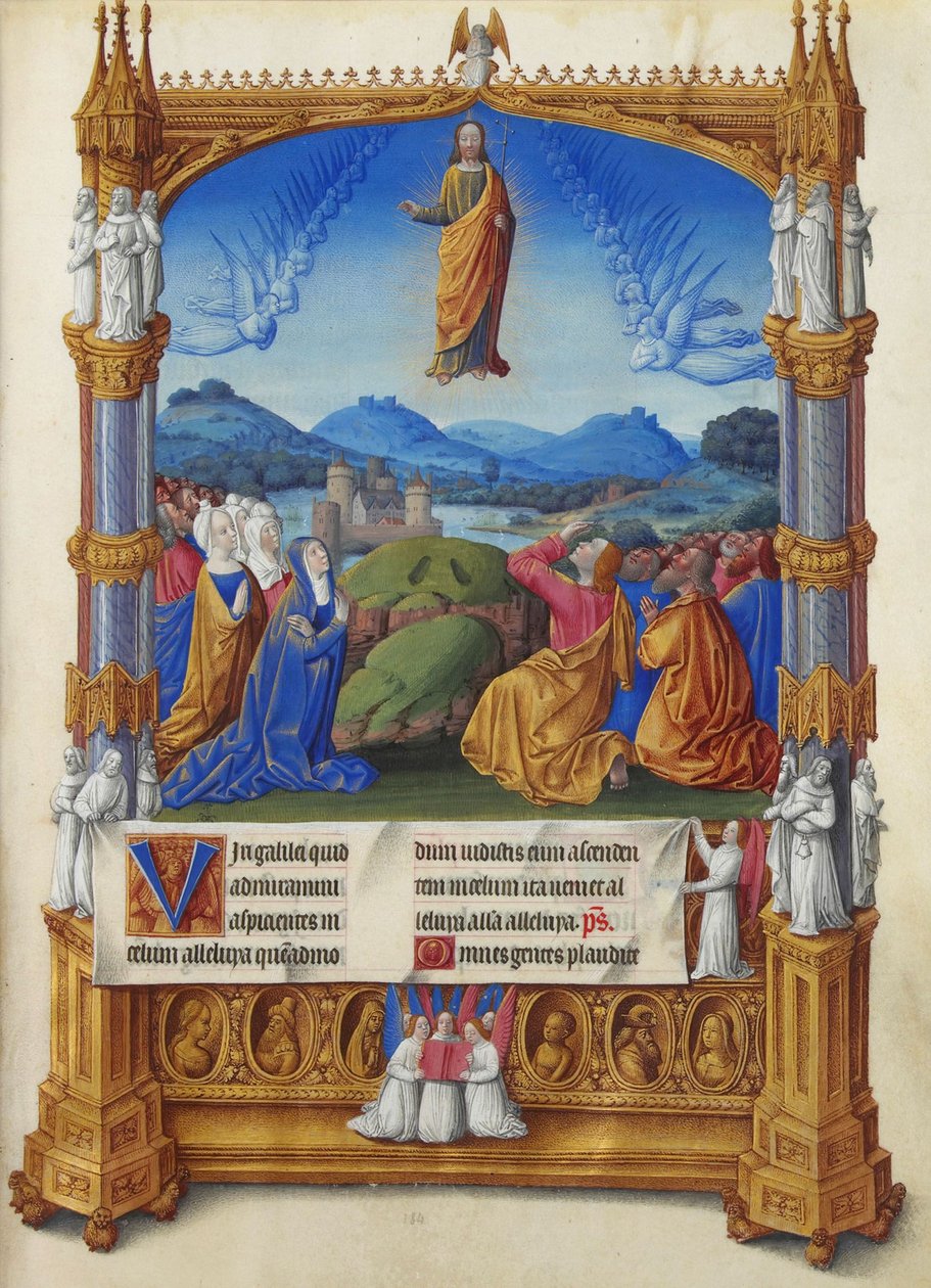 Les Très Riches Heures du Duc de Berry, Folio 184r – The Ascension od Unbekannt