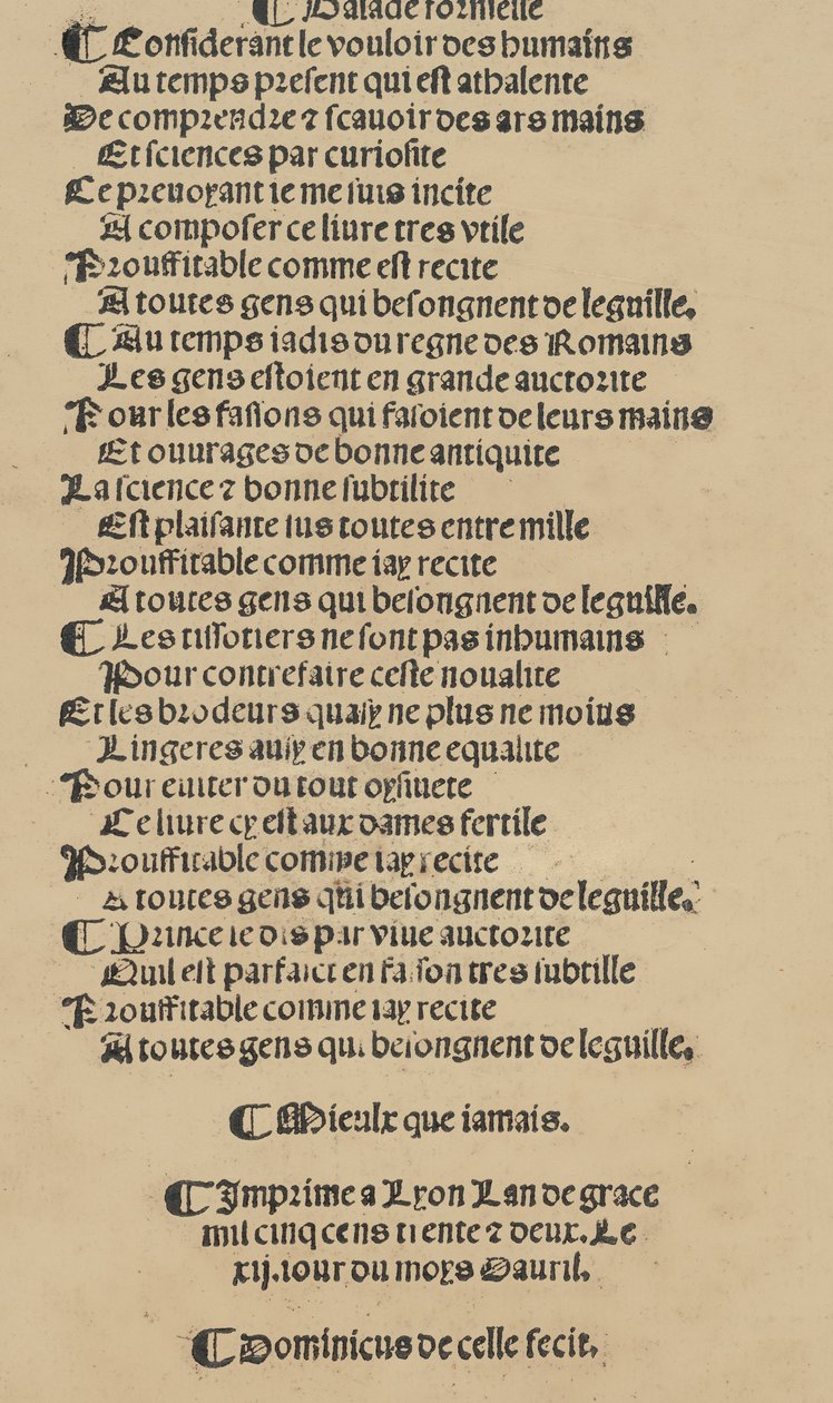 Libreto nouellamete složené pro mistra Domenica da Sera ... dílo všech s ..., 12. dubna 1532. od Unbekannt