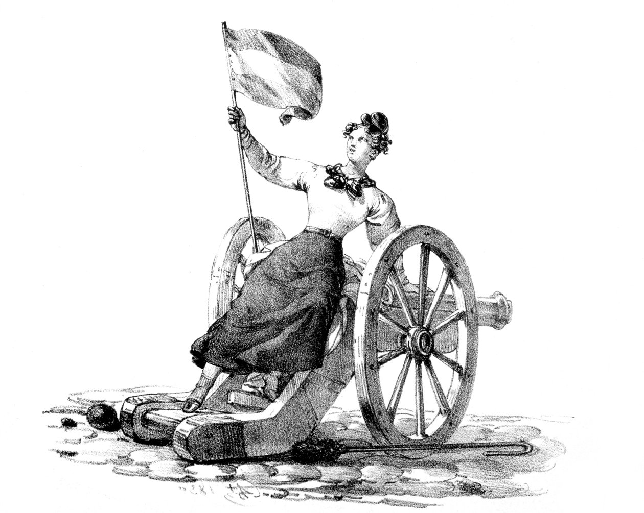 Liberty, revoluce 27.-29. července 1830, Paříž od Unbekannt