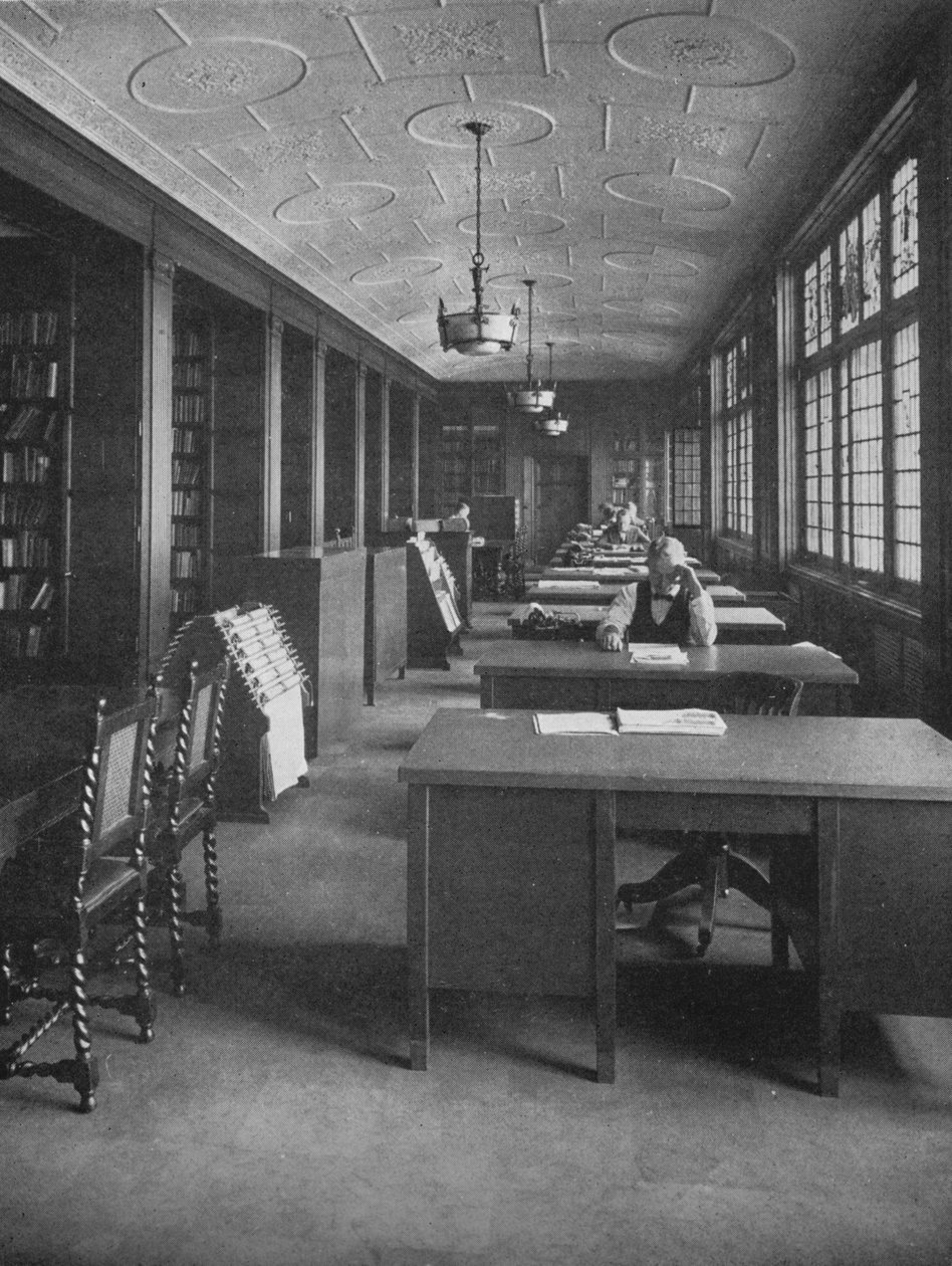 Knihovna a redakční místnost, The Evening News Building, Detroit, Michigan, 1924 od Unbekannt