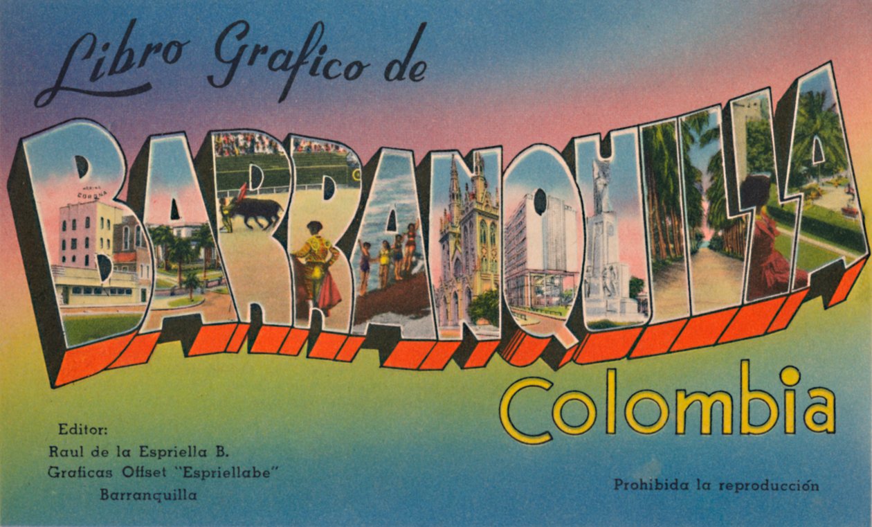 Grafická kniha Barranquilla Kolumbie, c1940 od Unbekannt