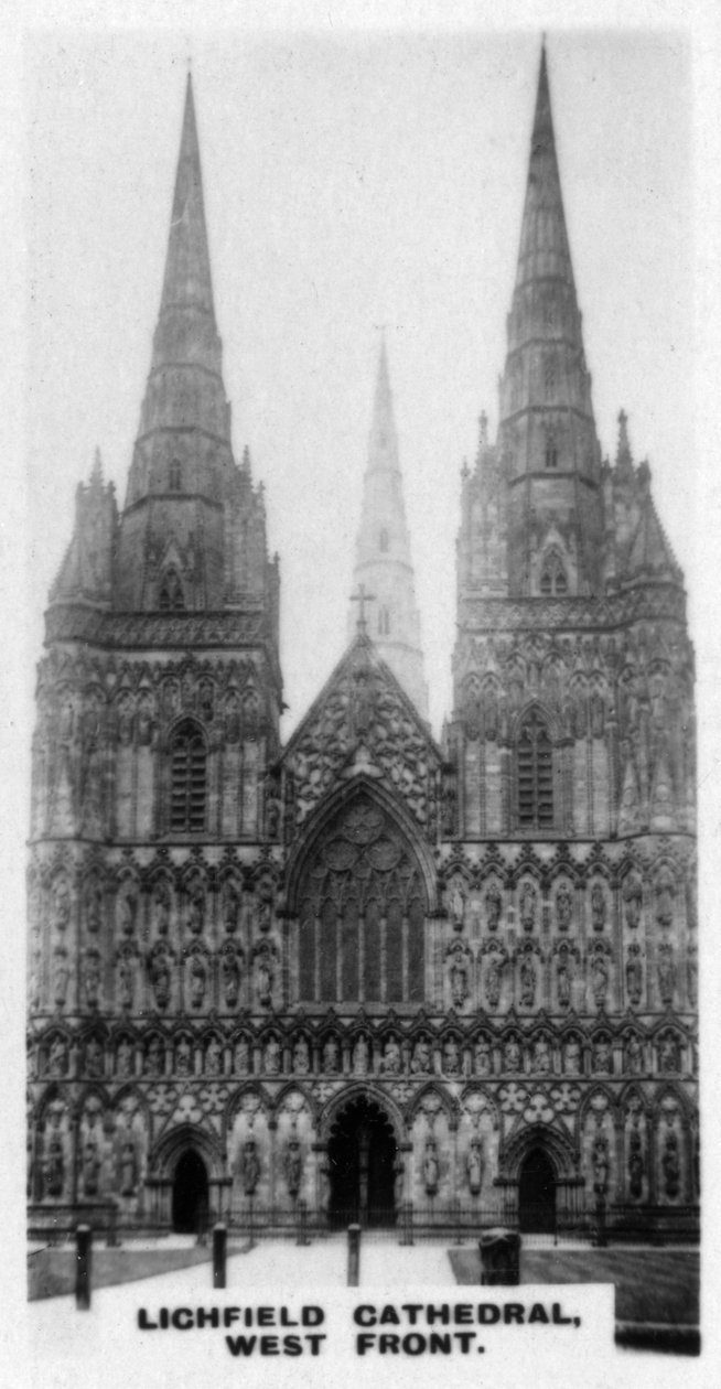 Katedrála Lichfield, West Front, Staffordshire, 20. léta 20. století od Unbekannt