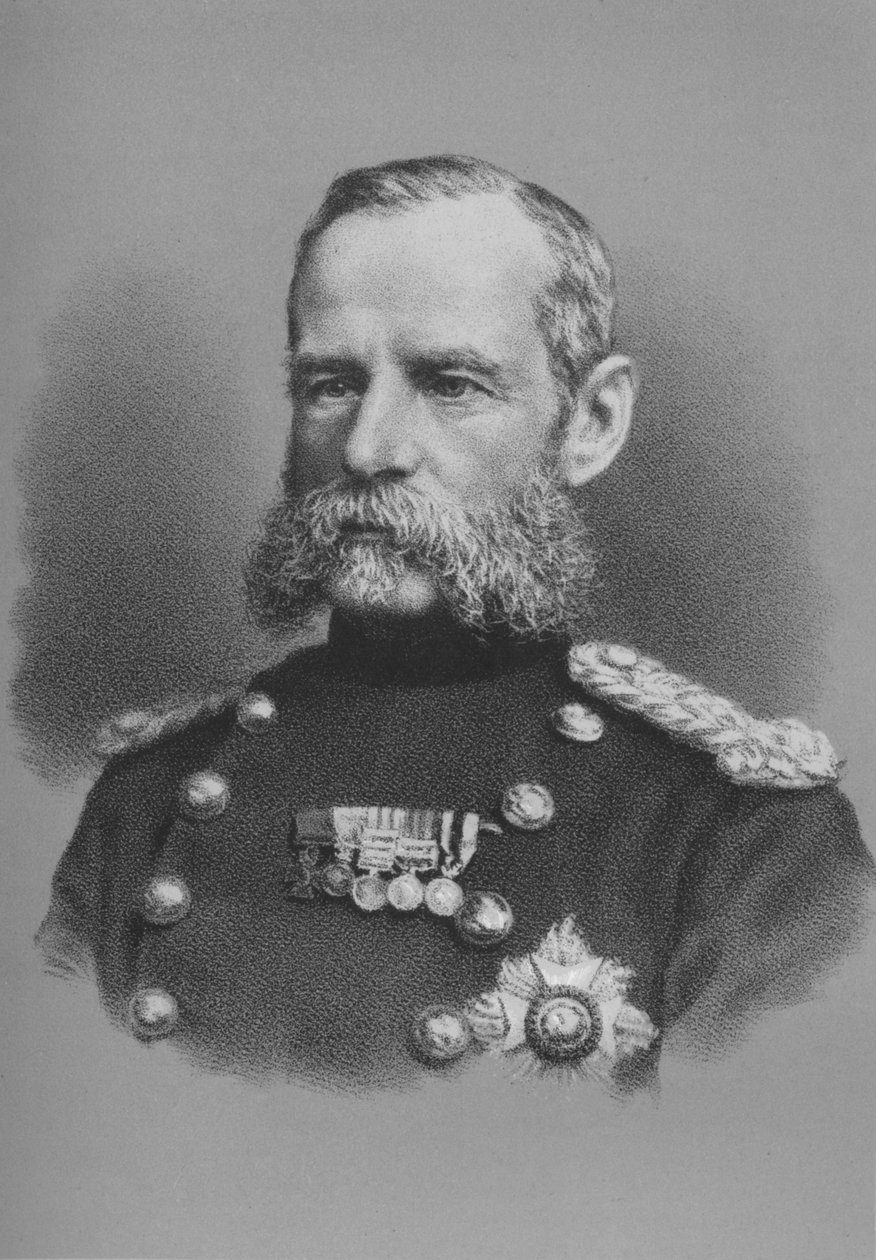 Generálporučík Sir Frederick Roberts, britský voják, c1880 1883 od Unbekannt