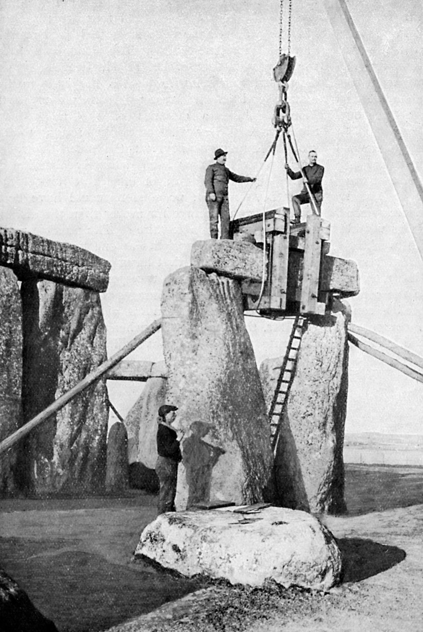 Zvedání podvodu ve Stonehenge, 1901, c1920 od Unbekannt