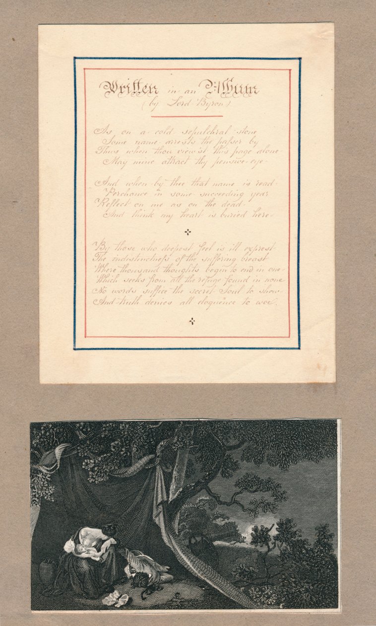 Řádky napsané v albu, na Maltě, c1812. od Unbekannt