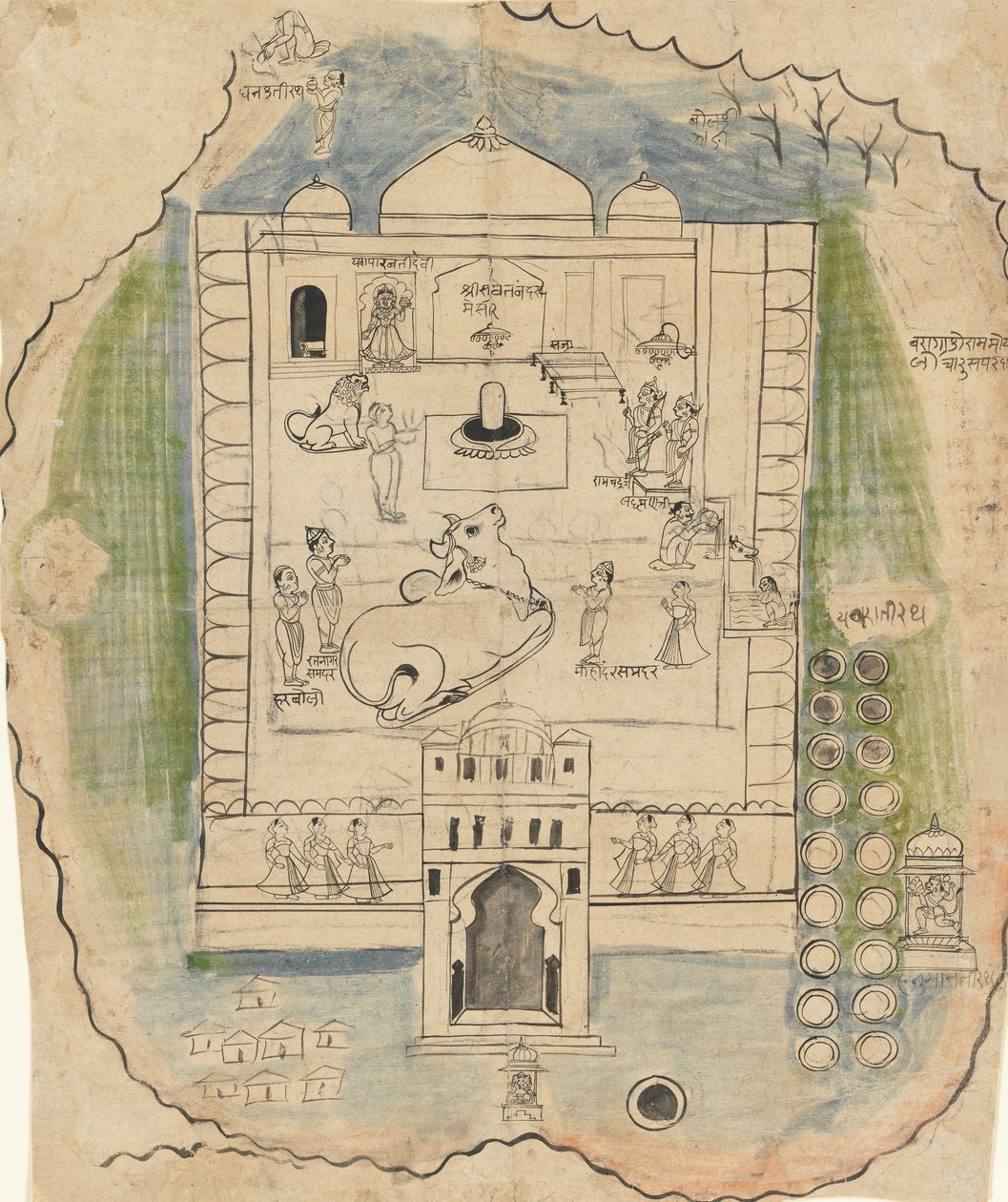 Linga Temple Compound, konec 19. století. od Unbekannt