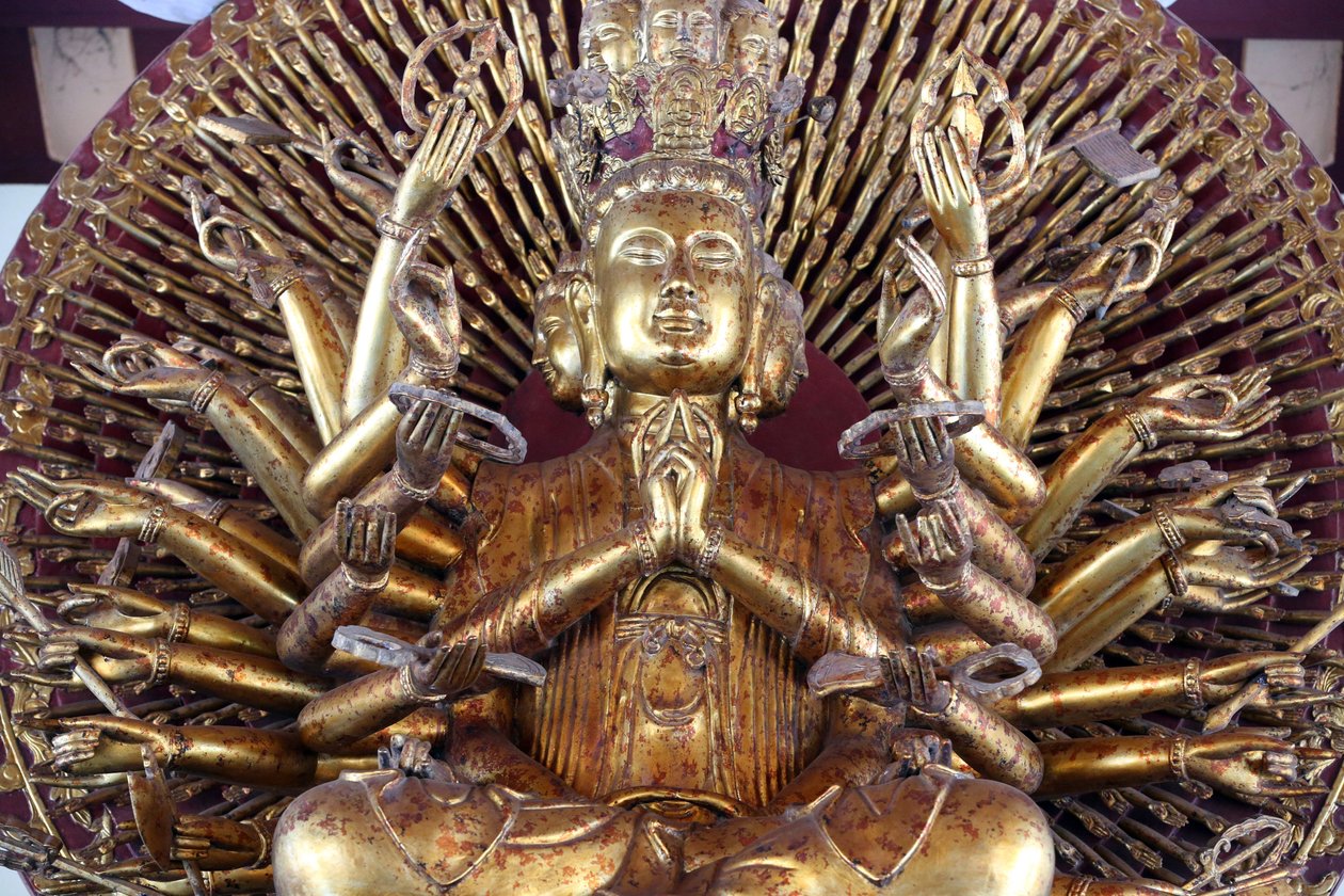 Linh Ung buddhistická pagoda. Tisíce ozbrojený Avalókitéšvara, bódhisattva soucitu. Socha. Danang. Vietnam od Unbekannt