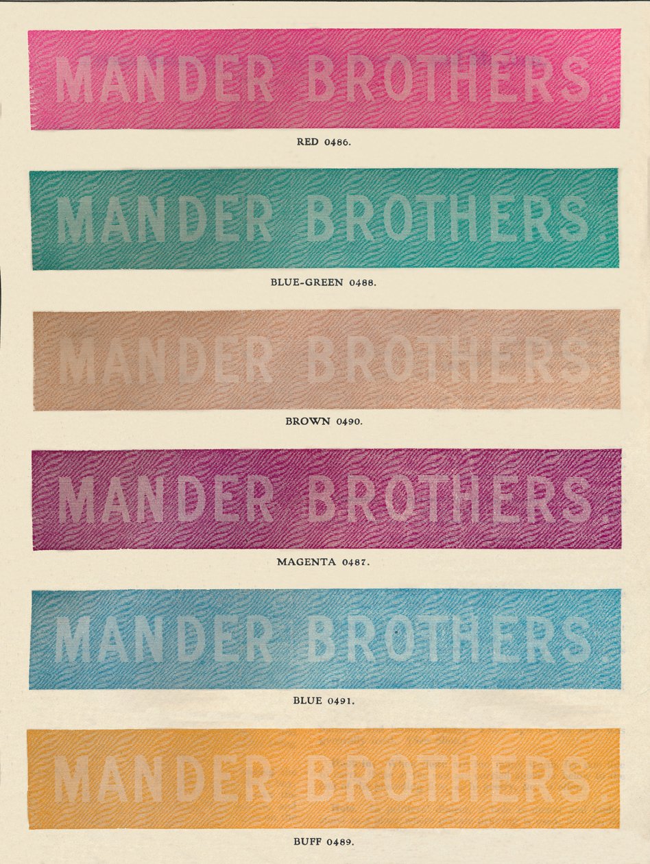 Cvičení linotypu - reklama Mander Brothers, 1910 od Unbekannt