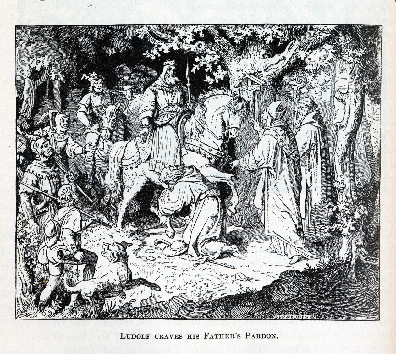 Liudolf touží po jeho Otcové milosti, 1882 od Unbekannt