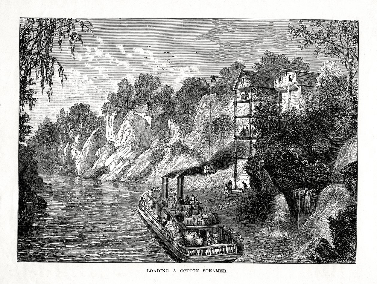 Nakládání bavlněného parníku, 1877 od Unbekannt