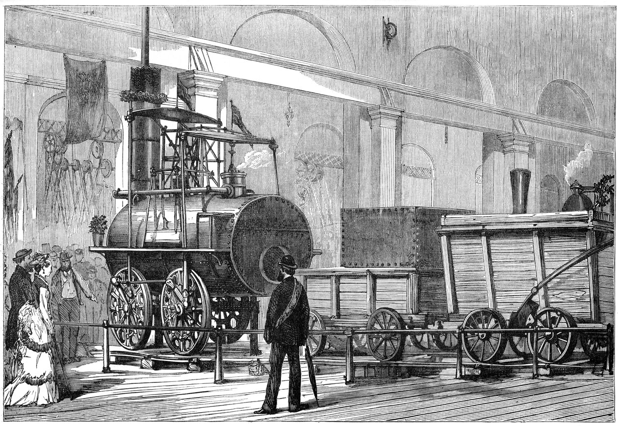 Locomotion, první parní lokomotiva, na železničním jubileu, Darlington, Durham, 19. od Unbekannt
