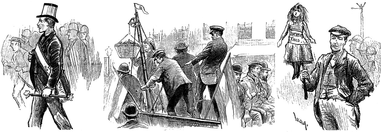 London Dockers Strike, září 1889 od Unbekannt