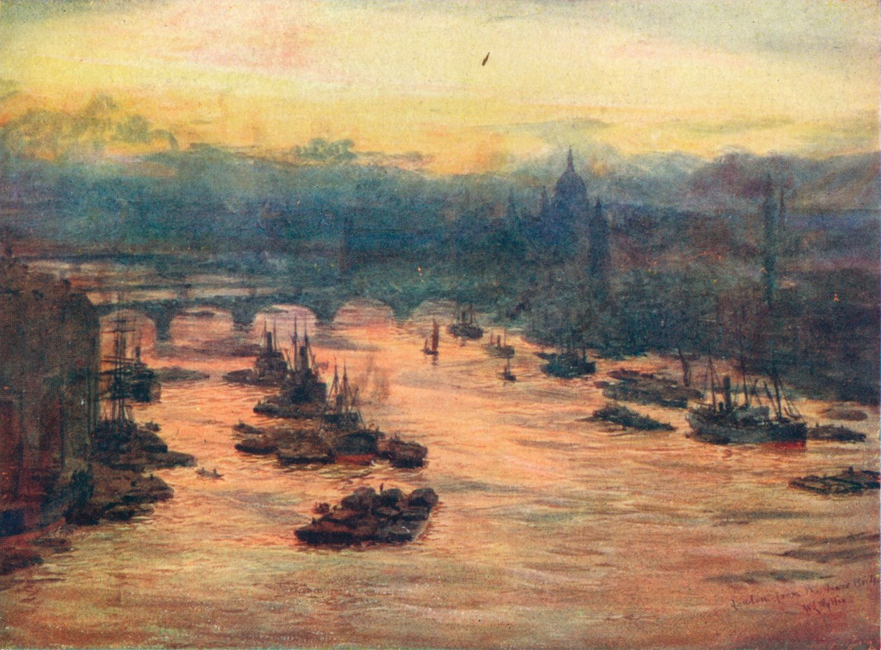 Londýn, z Tower Bridge, 1905 1906 od Unbekannt