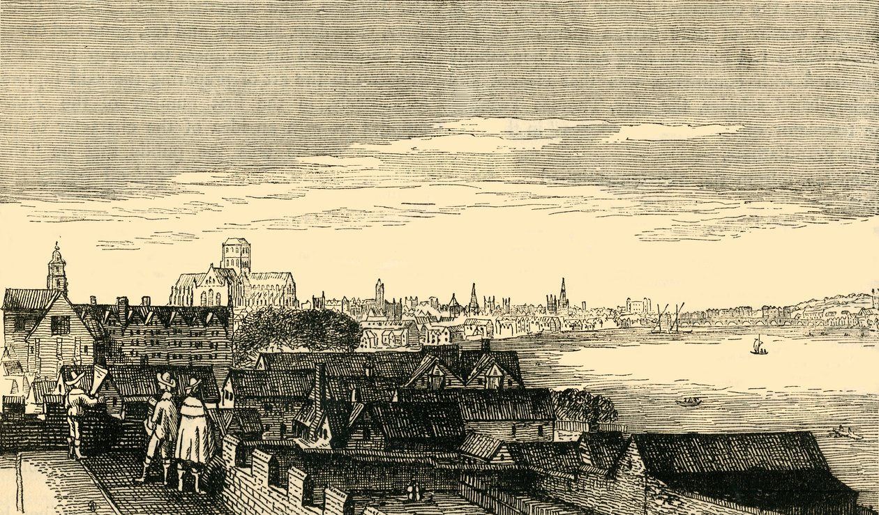 Londýn, z vrcholu Arundel House, c17. století, 1881. od Unbekannt