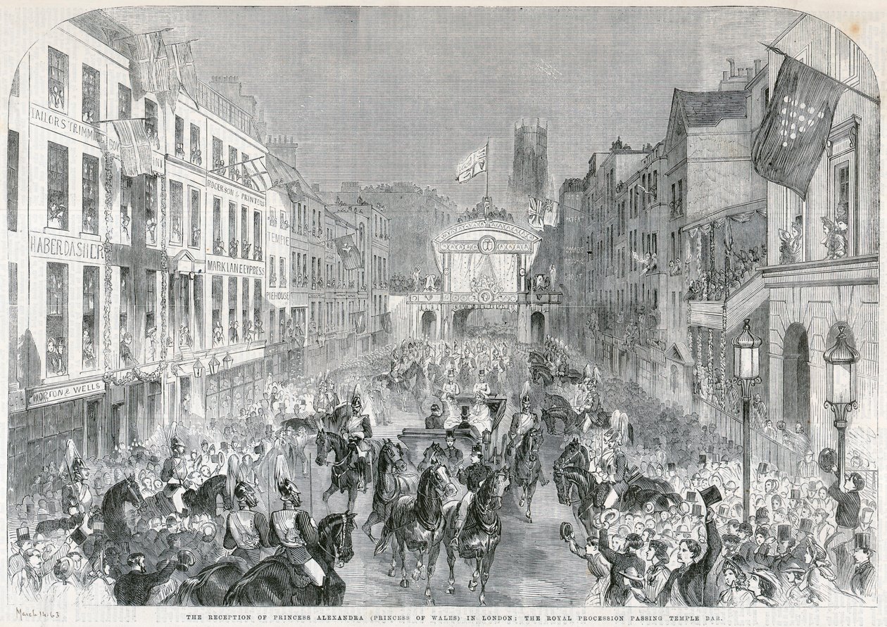 Londýnské přivítání princezny Alexandry, 1863 od Unbekannt