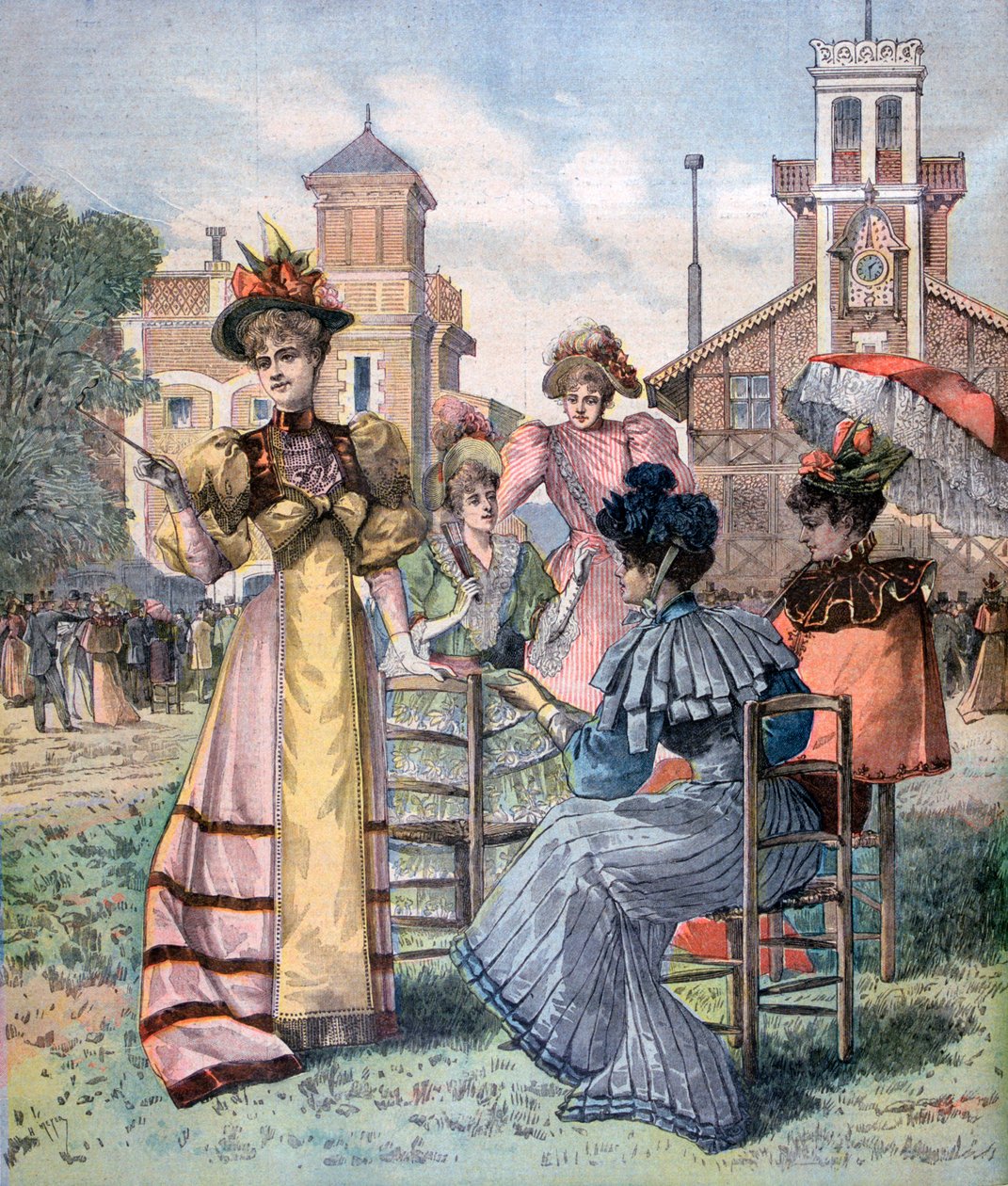 Závody Longchamp na jaře, Paříž, 1893 od Unbekannt