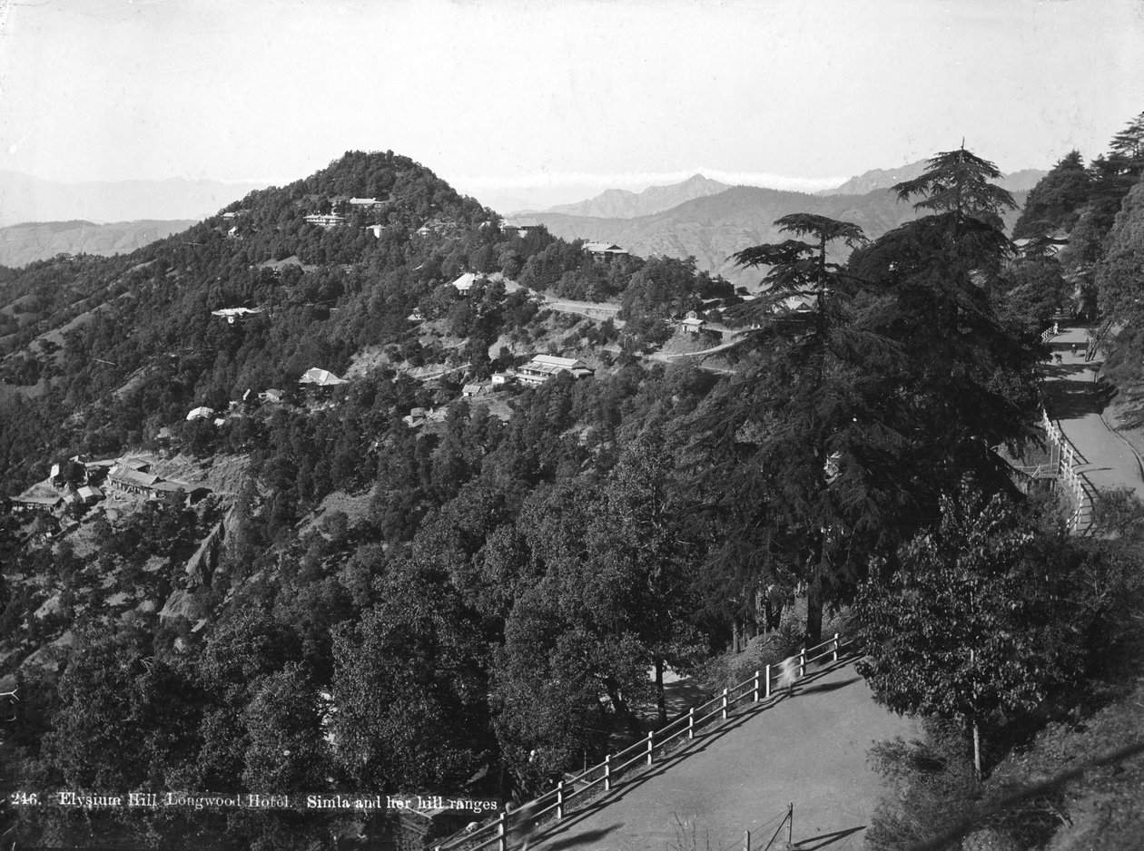 Longwood Hotel, Elysium Hill, pohoří Shimla, Indie, počátek 20. století od Unbekannt