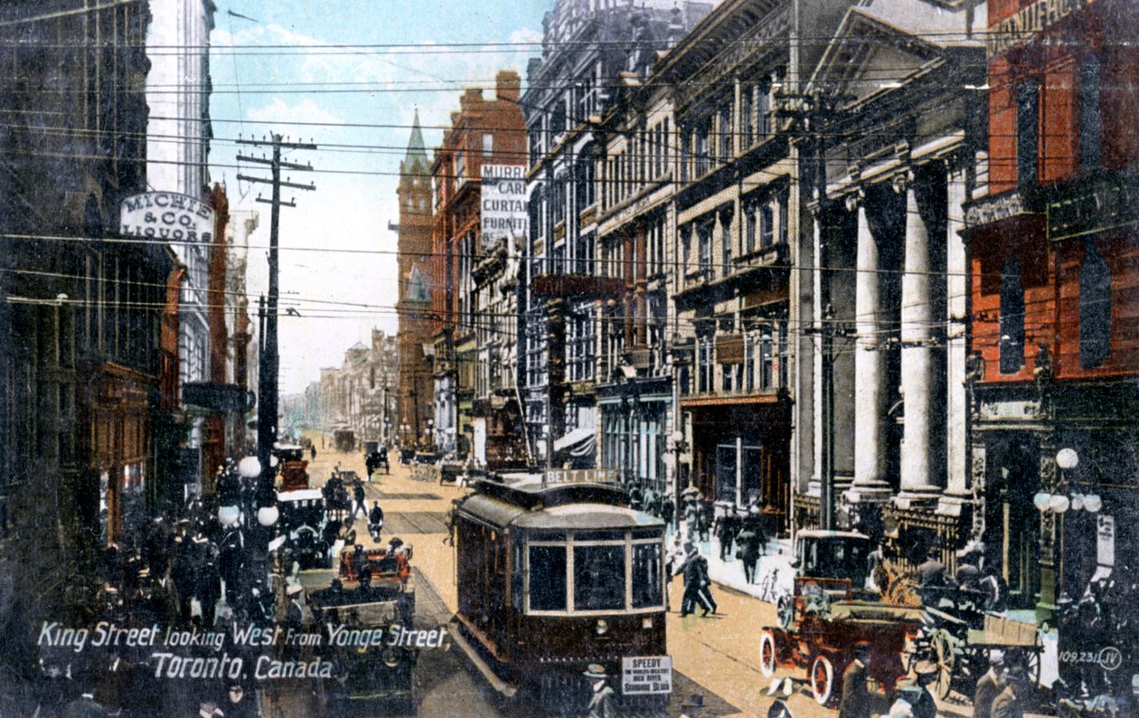 Při pohledu na západ podél King Street, Toronto, Kanada, c1900 od Unbekannt