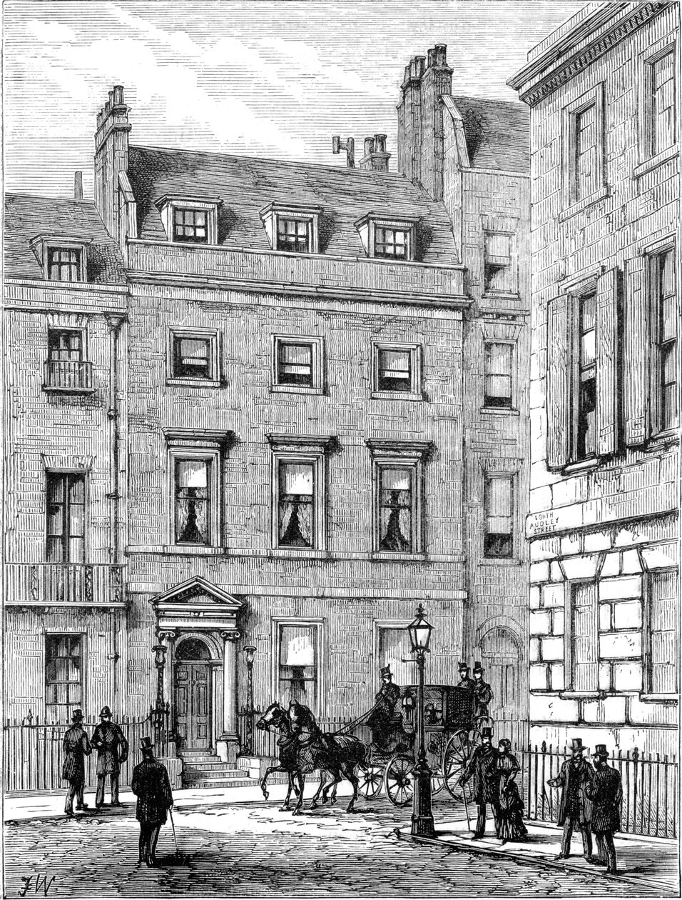 Lord Beaconsfields dům, 19, Curzon Street, Mayfair, Londýn, 1900 od Unbekannt