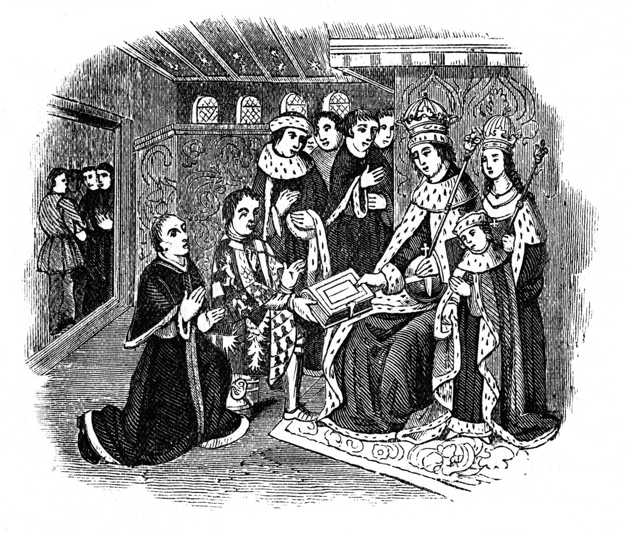 Lord Rivers a Caxton před Edwardem IV., 15. století, 1910 od Unbekannt