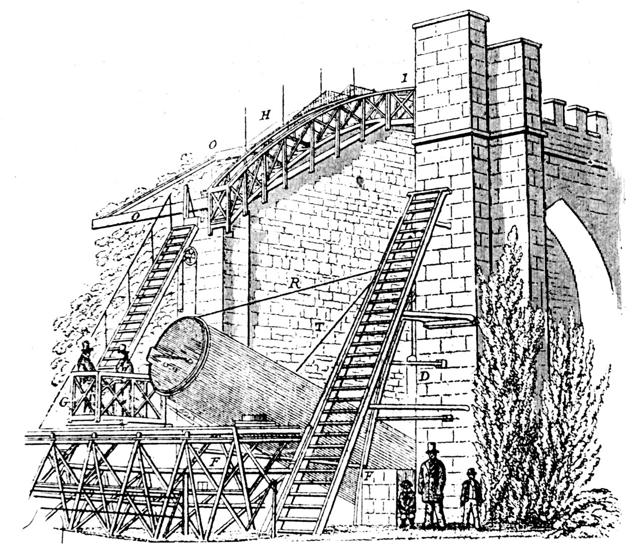 Zrcadlový dalekohled Lord Rosses 72 v 1,8 m, 1849 od Unbekannt