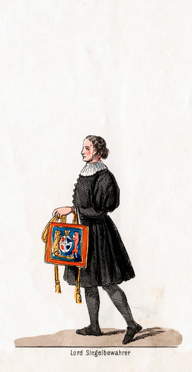 Strážce Lord Seal, kostýmní návrh pro Shakespearovu hru, Jindřich VIII., 19. století od Unbekannt