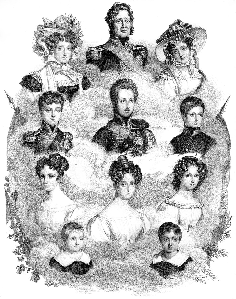 Louis-Philippe, král Francie, a jeho rodina, 19. století od Unbekannt