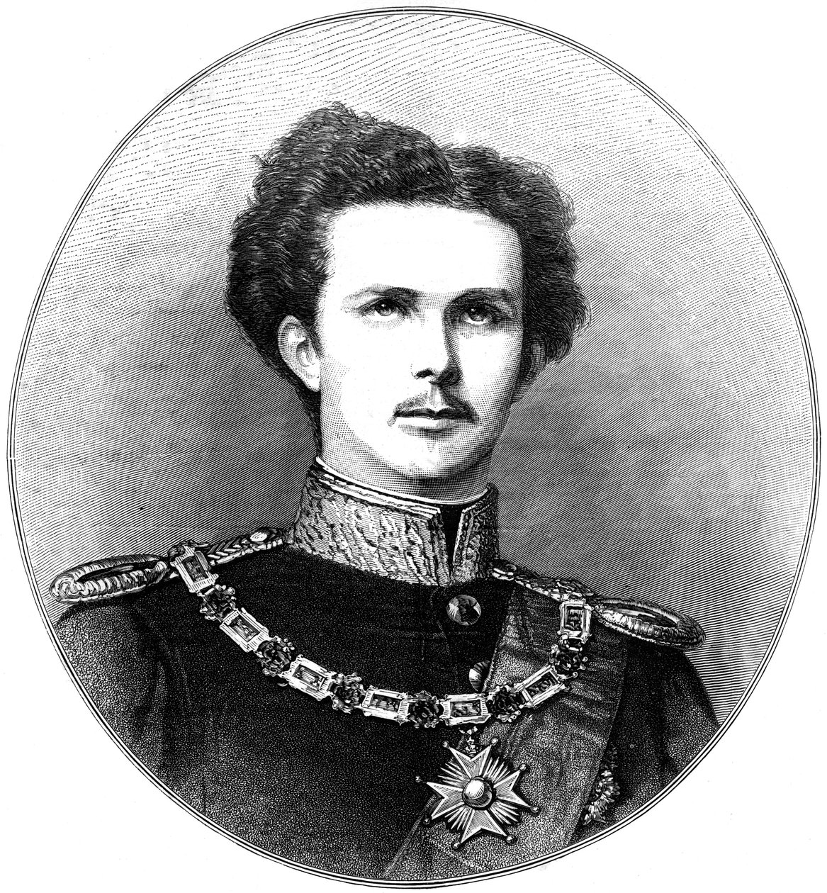 Ludvík II., bavorský král, 19. století od Unbekannt