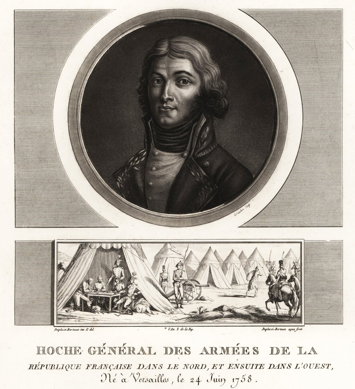 Louis Lazare Hoche, revoluční generál armád Francouzské republiky, zemřel ve Wetzlaru v r od Unbekannt