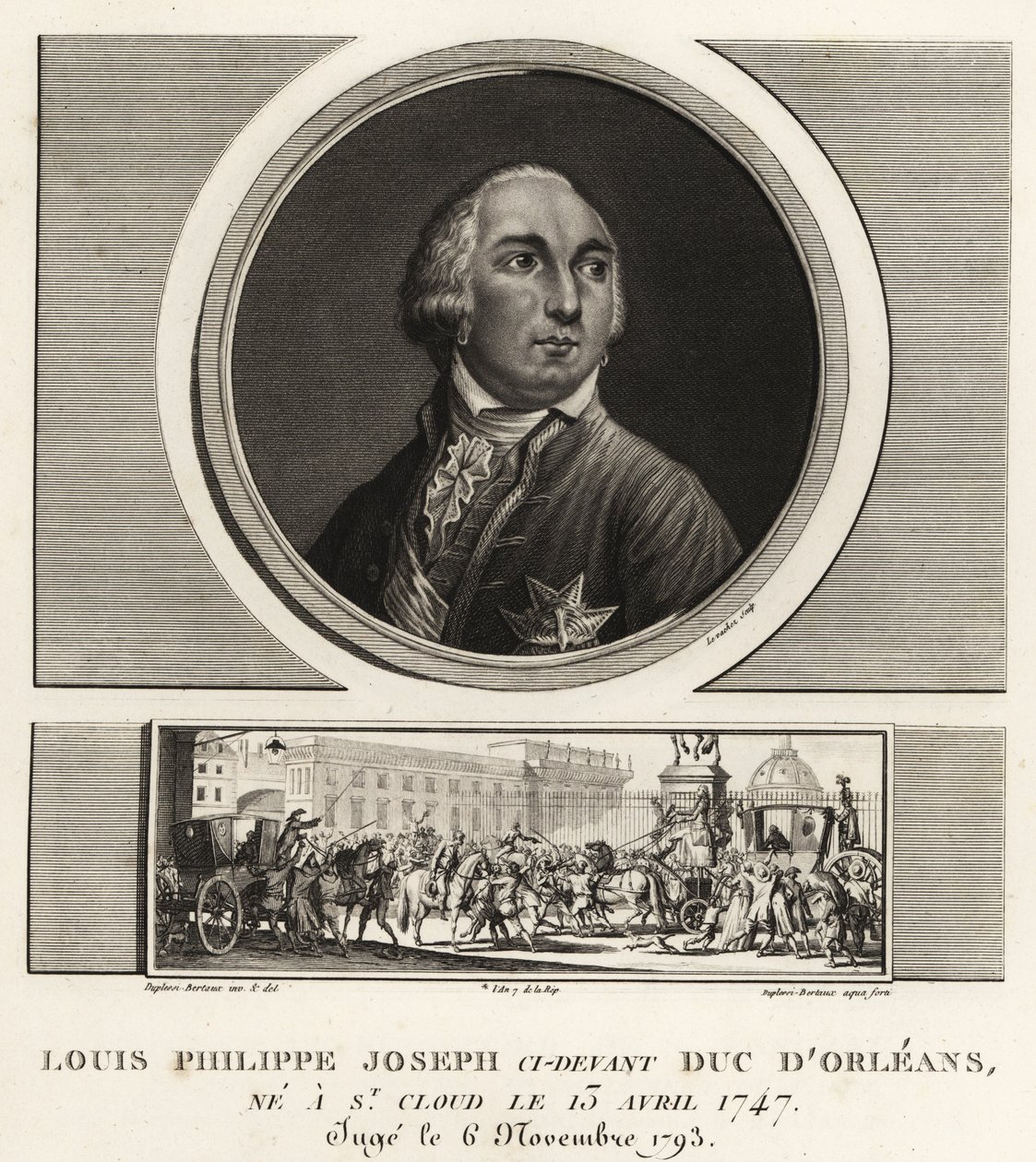 Louis Philippe II, vévoda z Orleansu (1747-1789), francouzský vévoda gilotinovaný během vlády teroru od Unbekannt