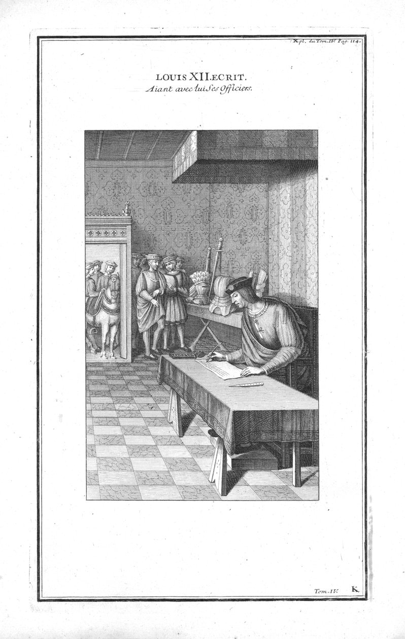 Psaní Ludvíka XII, c1760. od Unbekannt