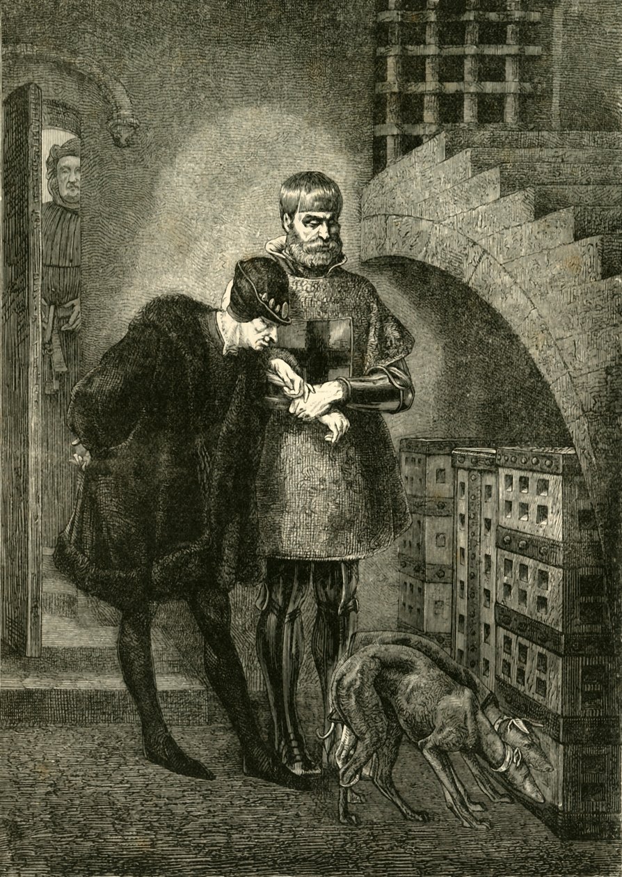 Ludvík XI. Návštěva kardinála Baluea v Železné kleci, 1469-1481, 1890. od Unbekannt