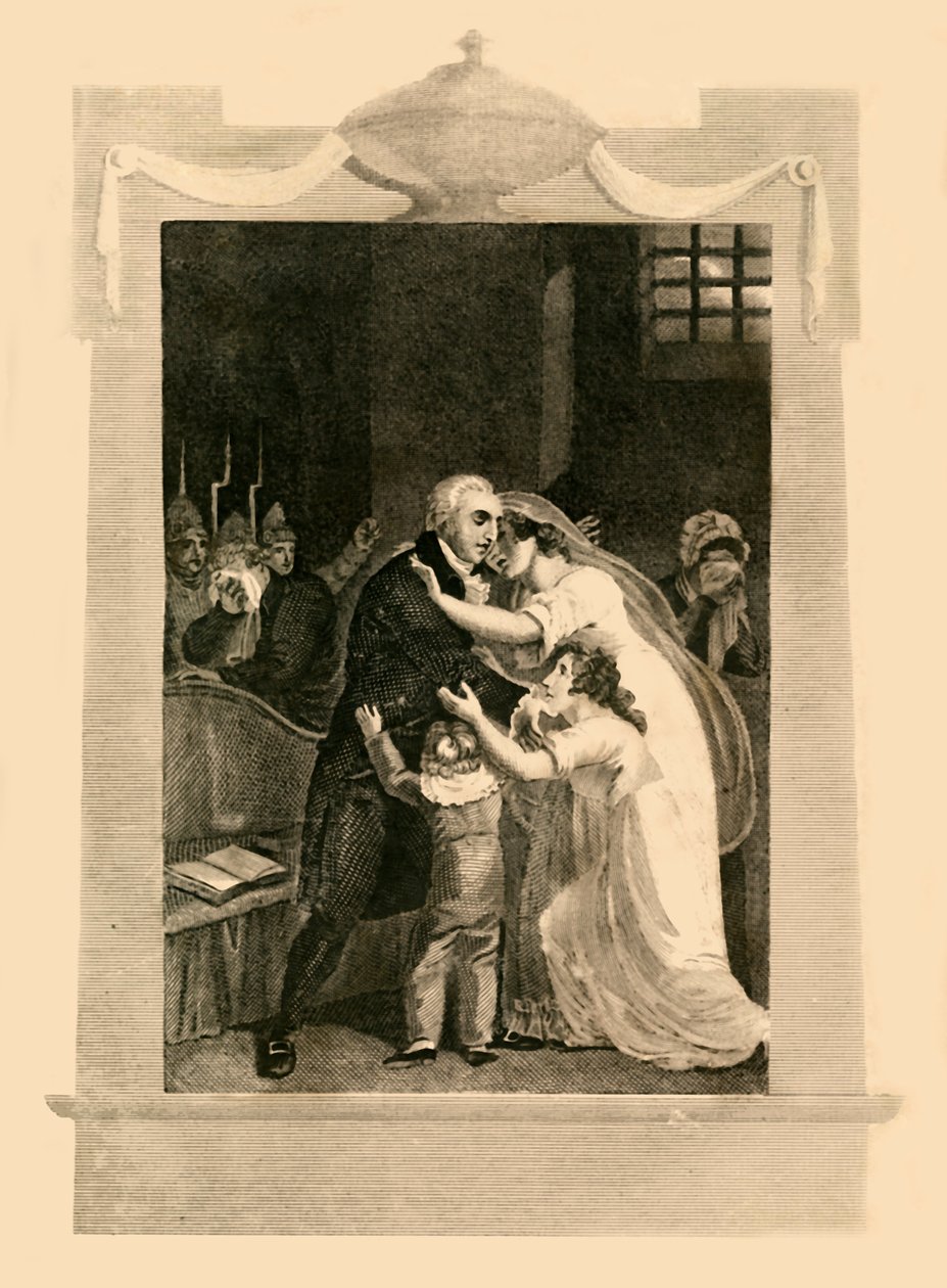 Ludvík XVI. se rozloučil se svou rodinou před jeho popravou, 1782,1816. od Unbekannt