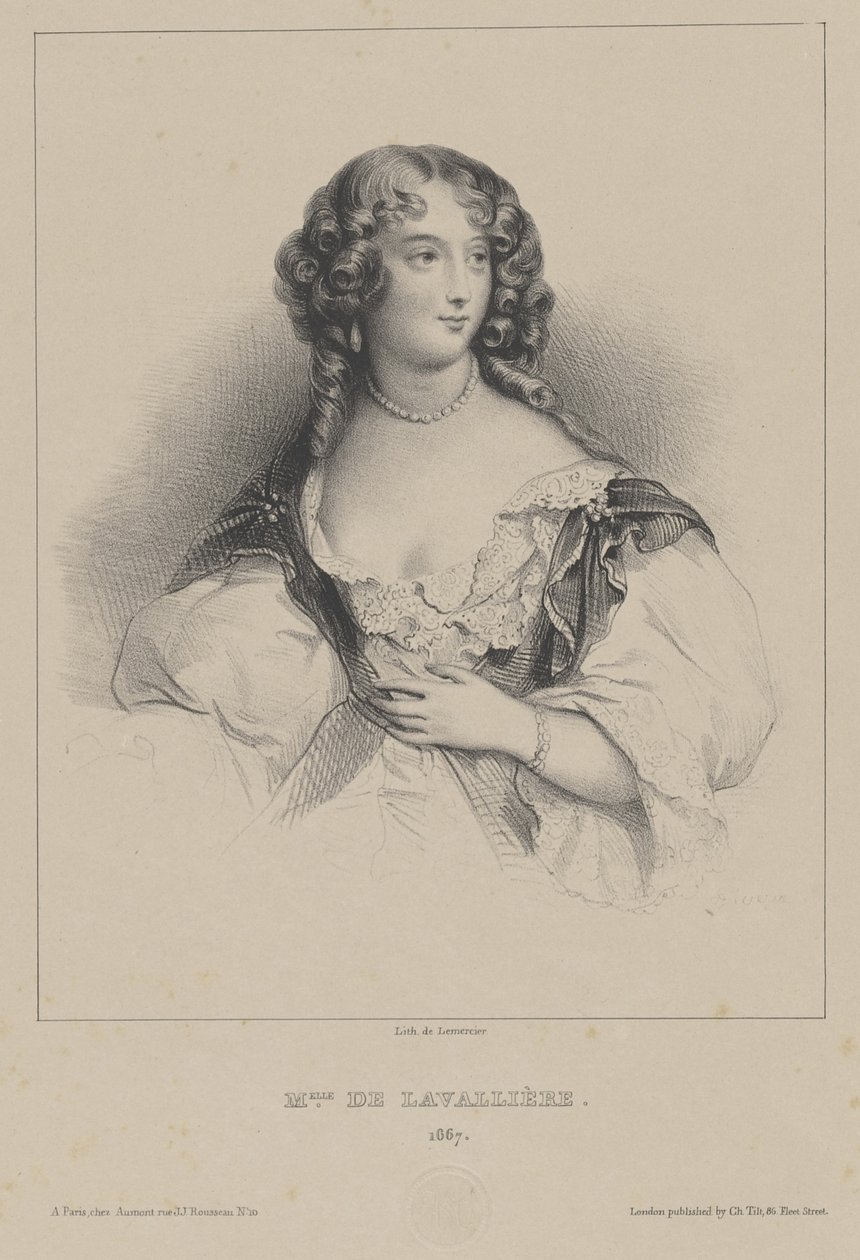 Louise de La Baume Le Blanc, vévodkyně z La Vallière 1644-1710, asi 1820. od Unbekannt